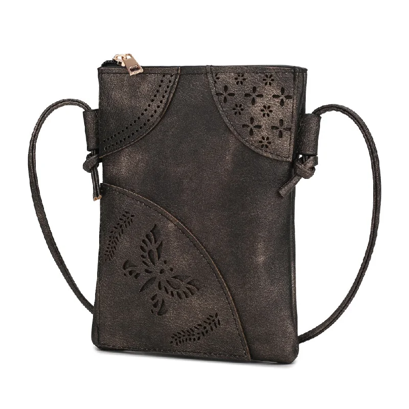 Women's Crossbody Bag with Multiple Compartments in Gray for Organized Daily UseWillow Crossbody Vegan Leather Handbag by Mia K.