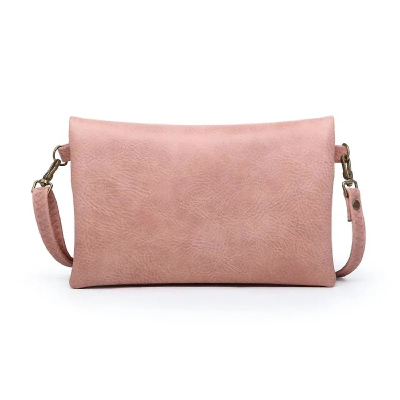 Straw Crossbody Bag in Natural Color for Beach Vacations and Summer DaysWomen's Kelly Zip Crossbody Wristlet In Salmon